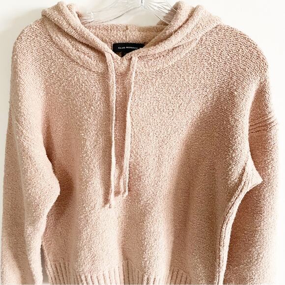 Club Monaco Pale Pink Pullover Boucle Hoodie - Picture 5 of 9